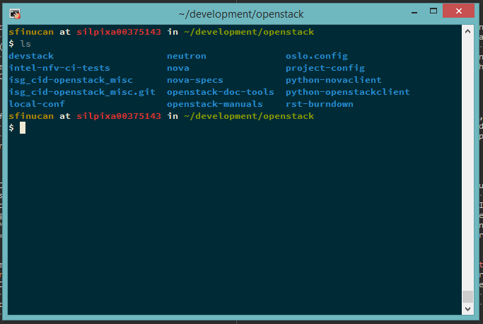 Screenshot showing OpenStack projects I've worked on